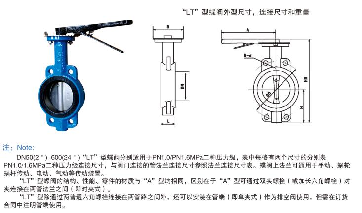 D71X-16Q对夹式蝶阀